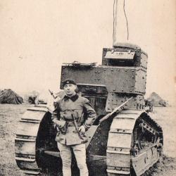 Carte Postale - Camp de Sissonne (Aisne) - Tank avec T. S. F..- N&deg;8274