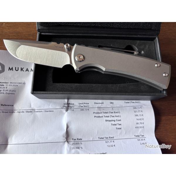 Couteau pliant Chaves Knives Redencion Street Drop Point, neuf