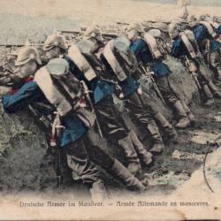 Carte postale de l'arm&eacute;e allemande en manoeuvres- N&deg;8275