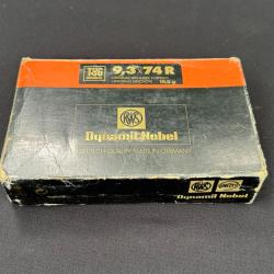 1 boite de cartouche avec 19 cartouches calibre 9,3x74R de marque Dynamit Nobel
