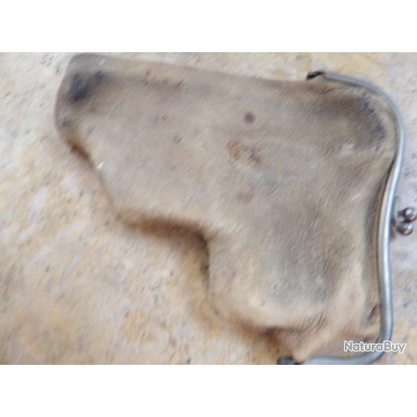 holster �tui ancien chevreau pistolet 6.35 fermeture porte monnaie