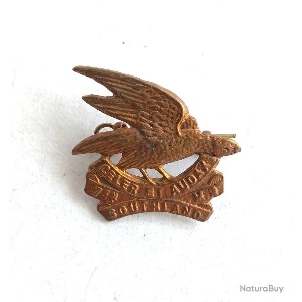 Collar badge WW1 - NZ496305a 7th (Southland) Mounted Rifles