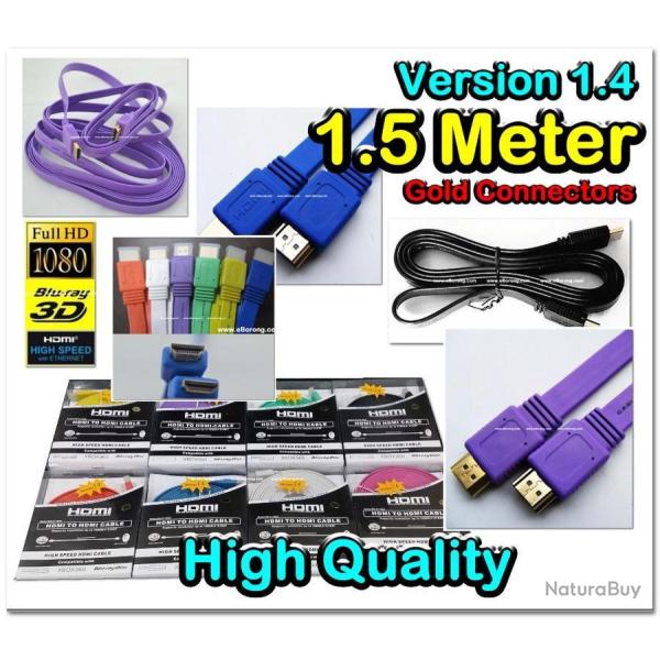 Cable HDMI 1.4 Plat  Full HD  3D