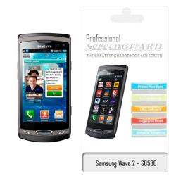 3 film Protection ecran pour Telephone SAMSUNG -Wave II 2 S8530