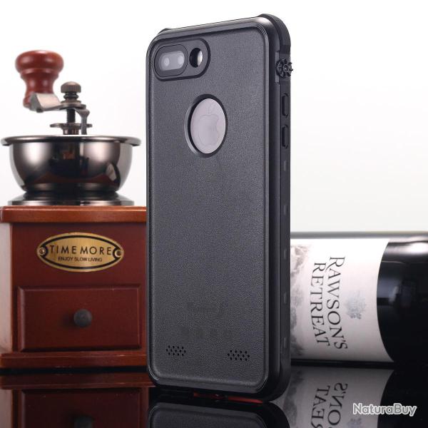 Coque Etanche Anti Choc pour iPhone RedPepper -Noir-iPhone 7+/8 +
