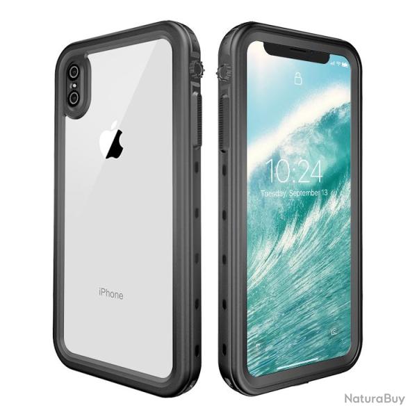 Coque Etanche Anti Choc pour iPhone -Noir-iPhone XS Max