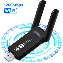 Adaptateur Wifi USB 3.0 Double Bande 2.4/5Ghz Mu-Mimo 2 Antennes -AC1200Mbps