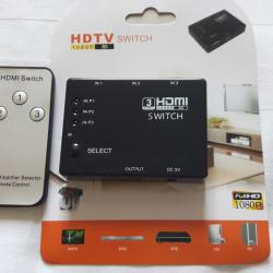 HDMI Repartiteur Switch  HDTV 1080p 3D  4K-3 entrees