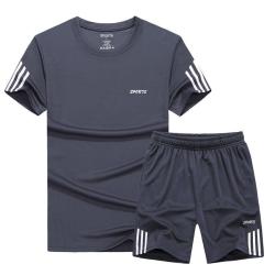Maillot et Short Sport Foot Grandes Tailles-Gris-L