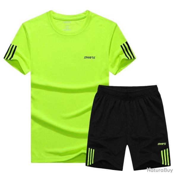 Maillot et Short Sport Foot Grandes Tailles-Vert-XL