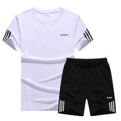 Maillot et Short Sport Foot Grandes Tailles-Blanc-M