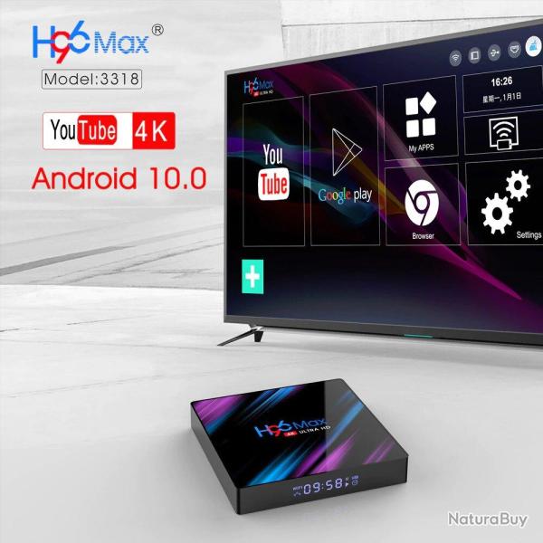 Smart Tv Box H96M Android 11 4K Wifi-4GB/32GB
