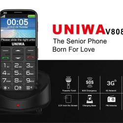 Telephone Portable Senior 3G SOS Grosses Touches -Noir