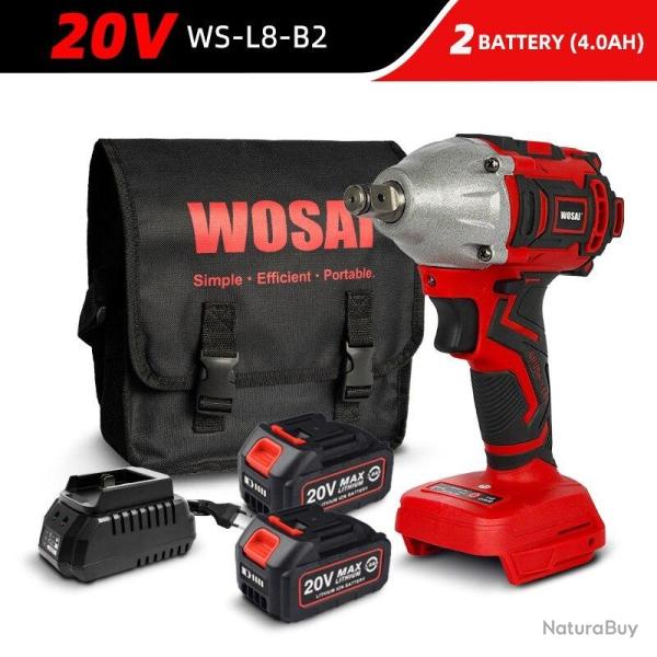 Cle a Choc Pro Sans Fil 20V 320N.m-WS-L8-B2