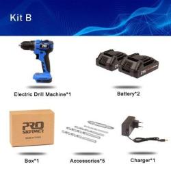 Perceuse Visseuse Sans Fil Pro 21V 40Nm-Kit B