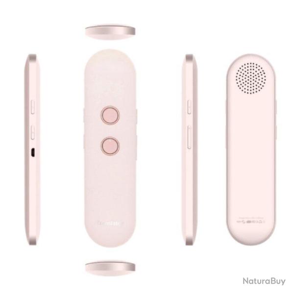 Traducteur Vocal instantane Bluetooth 97 langues-Rose