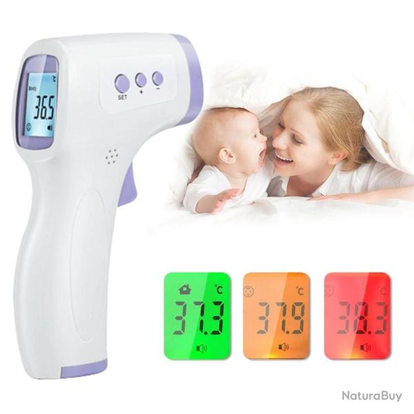 Thermometre  Infrarouge PRO LCD 3 Couleurs-Violet