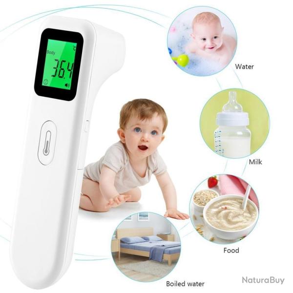 Thermometre  Infrarouge PRO LCD 3 Couleurs-Blanc