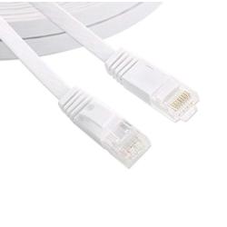 Cable Ethernet Plat Blinde CAT6 RJ45 10GB-Blanc-40m
