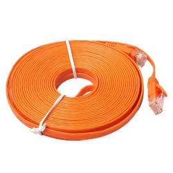 Cable Ethernet Plat Blinde CAT6 RJ45 10GB-Orange-8m