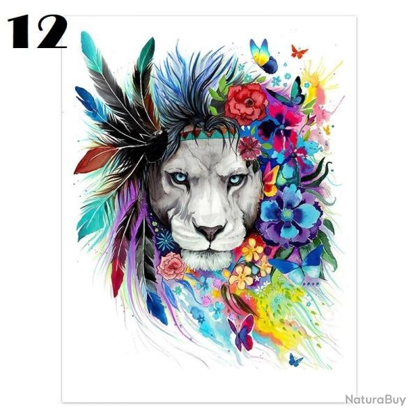 Peinture Impression sur Toile Animaux Abstrait-12-60x90cm