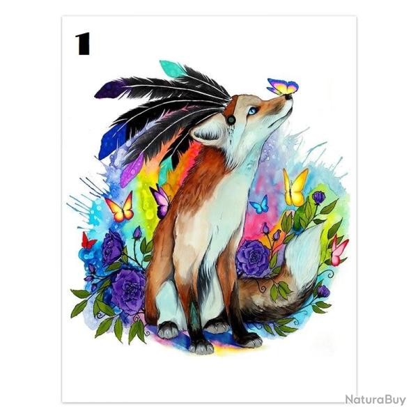 Peinture Impression sur Toile Animaux Abstrait-1-15x20cm