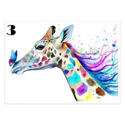Peinture Impression sur Toile Animaux Abstrait-3-21x30cm