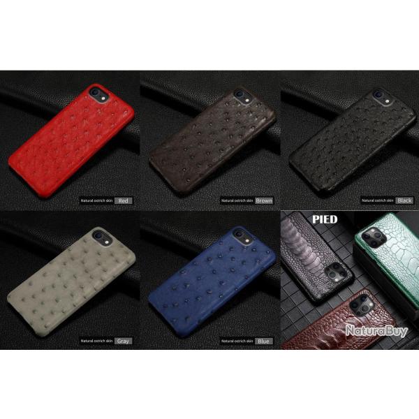 Coque iPhone Autruche Veritable-Au Choix-iPhone 5SE