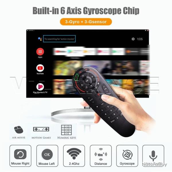 Telecommande Souris Sans Fil Google Assistant-G30S