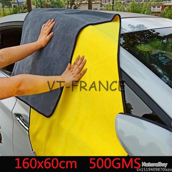 Serviette Pro Microfibre Lavage Voiture Moto-60x160cm