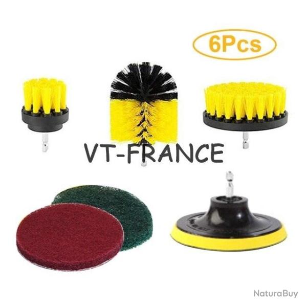 Kit Brosse Nettoyage Voiture Maison-6pcs