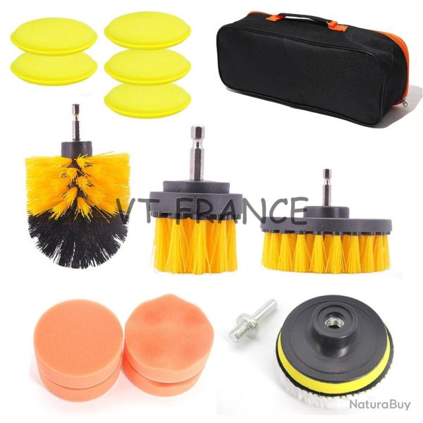 Kit Brosse Nettoyage Voiture Maison-9pcs B