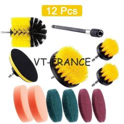 Kit Brosse Nettoyage Voiture Maison-12pcs