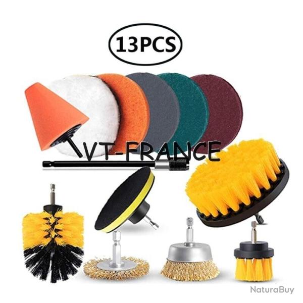Kit Brosse Nettoyage Voiture Maison-13pcs