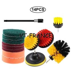 Kit Brosse Nettoyage Voiture Maison-14pcs