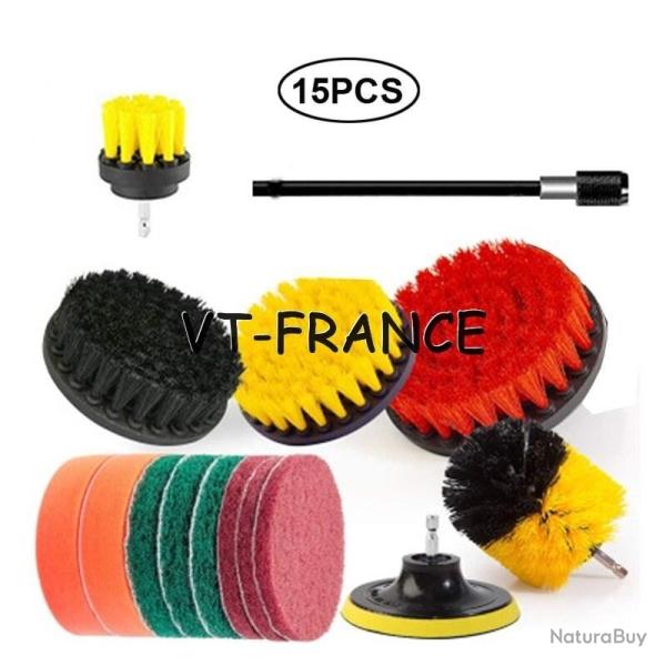Kit Brosse Nettoyage Voiture Maison-15pcs