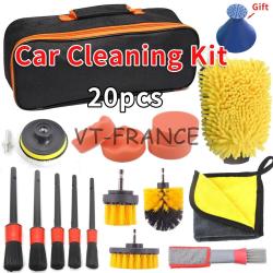 Kit Brosse Nettoyage Voiture Maison-20pcs A