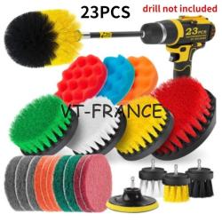 Kit Brosse Nettoyage Voiture Maison-23pcs A