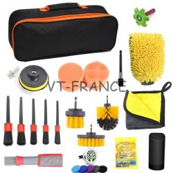 Kit Brosse Nettoyage Voiture Maison-24pcs