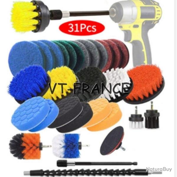 Kit Brosse Nettoyage Voiture Maison-31pcs