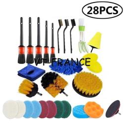 Kit Brosse Nettoyage Voiture Maison-28pcs