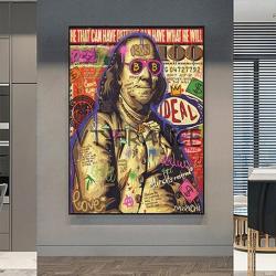 Peinture sur Toile Impression HD Bitcoin - BTC-90x130cm