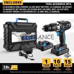 Perceuse Visseuse Sans Fil Pro 20V -GCD20DU3 SET4