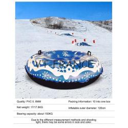 Luge Traineau Gonflable pour la Neige-Bleu 120cm