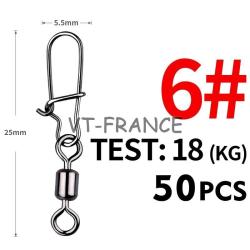 50 Emerillon Agrafe Inox pour la Peche-6