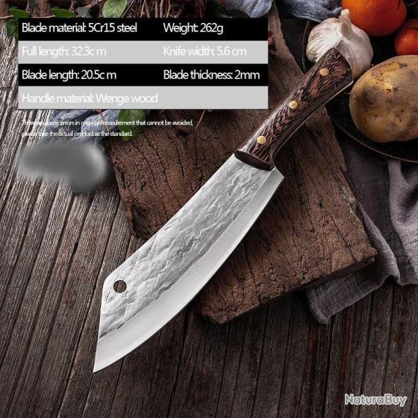 Couteau de Boucher Forg� en Inox-2