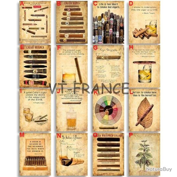 Peinture Impression sur Toile Vintage Cigare-100x150cm