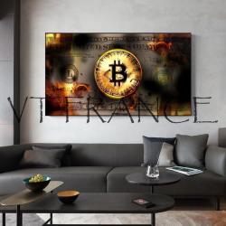 Peinture Toile Impression HD Bitcoin BTC-90x180cm