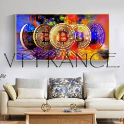 Peinture Toile Impression HD Bitcoin BTC-100x200cm