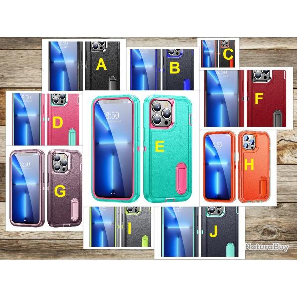Coque Anti Choc pour iPhone Style Griffin/Otterbox-Au Choix-iPhone 14 Pro Max